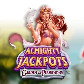 Almighty Jackpots: Garden of Persephone slot logo by Novomatic at Prive Casino